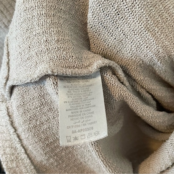 Ardene Ribbed Long-Sleeve Crop Top | Oatmeal | L - Picture 4 of 5